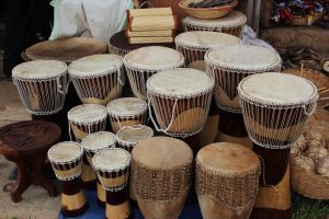 Photo of Ugandan Drums at the market