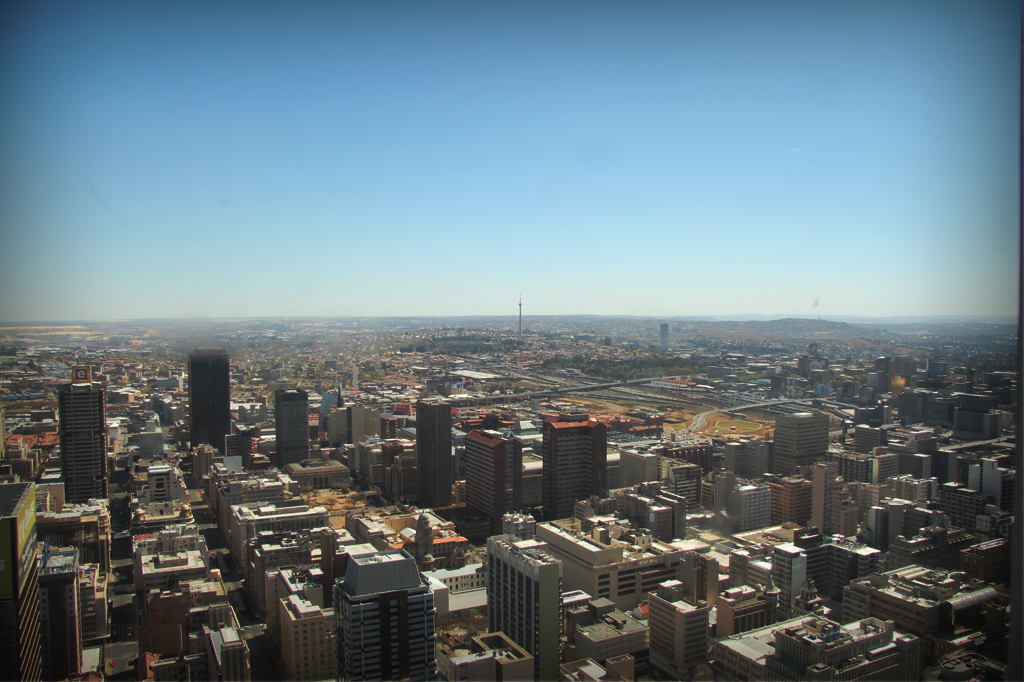 View of Johannesburg from the sky